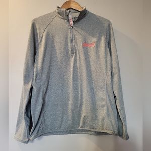 Budweiser This Buds For You Long Sleeve Half Zip Embroidered Pullover Womens M